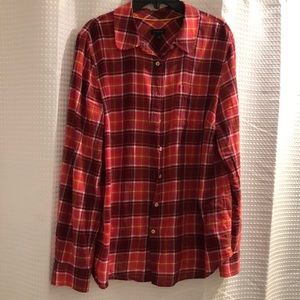 Button down plaid top